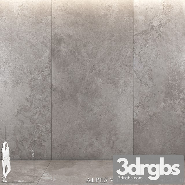 Abk alpes wide grey 1200×2400 3dsmax Download - thumbnail 1