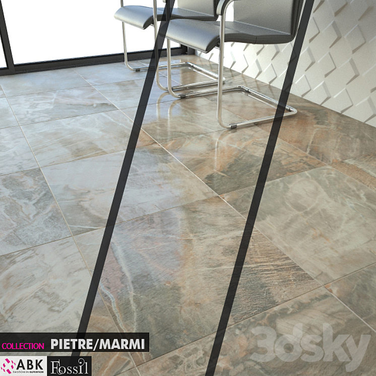 ABK COLLECTION PIETRE MARMI FOSSIL BEIGE 3DS Max - thumbnail 1