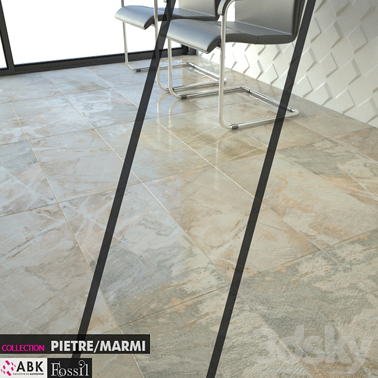 ABK COLLECTION PIETRE MARMI FOSSIL BEIGE 3DS Max - thumbnail 2