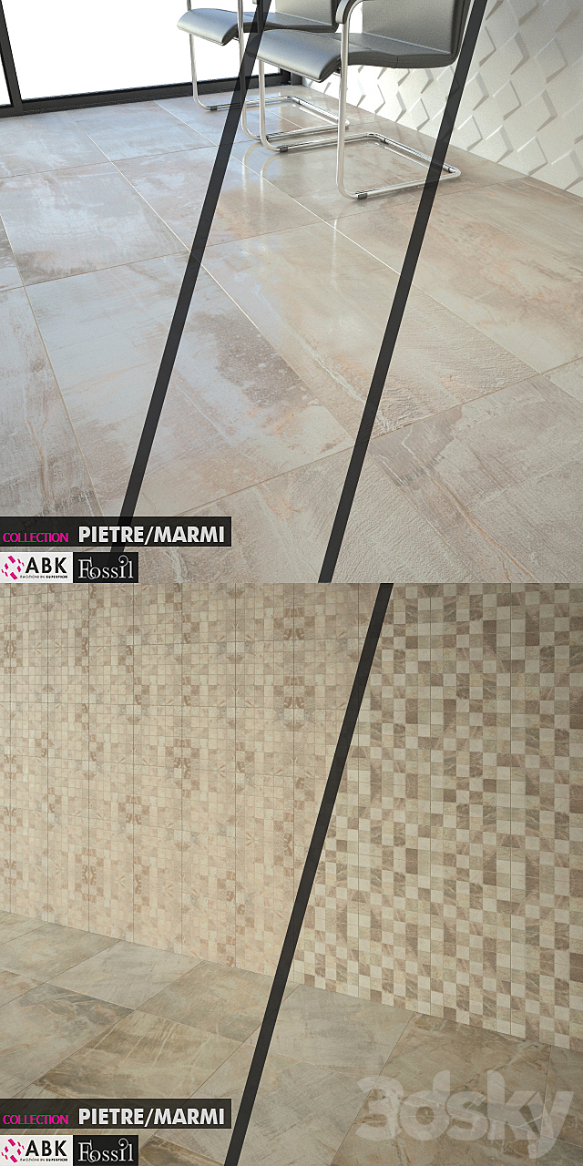 ABK COLLECTION PIETRE MARMI FOSSIL BEIGE 3DSMax File - thumbnail 3