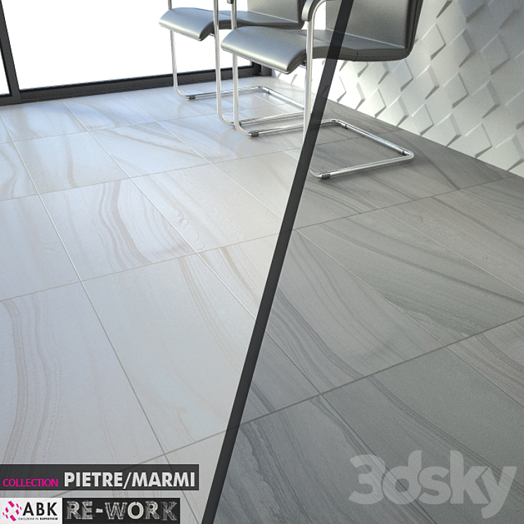 ABK COLLECTION PIETRE MARMI RE-WORK SINGLE 2 GREY WHITE Set 06 3DS Max - thumbnail 1