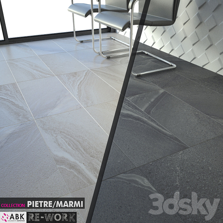 ABK COLLECTION PIETRE MARMI RE-WORK SINGLE BLACK SILVER Set 3 05 3DS Max - thumbnail 2