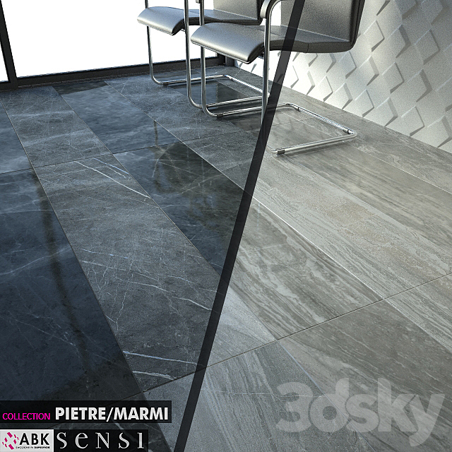 ABK COLLECTION PIETRE MARMI SENSI ARABESQUE SILVER PIETRA GREY Set 02 3DSMax File - thumbnail 2