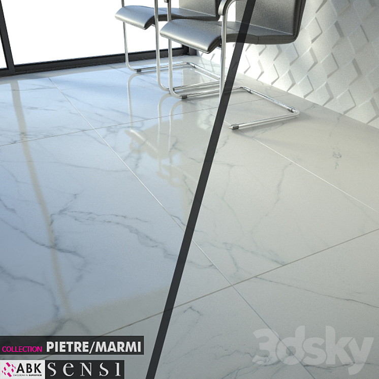 ABK COLLECTION PIETRE MARMI SENSI STATUARIO WHITE Set 01 3DS Max - thumbnail 1