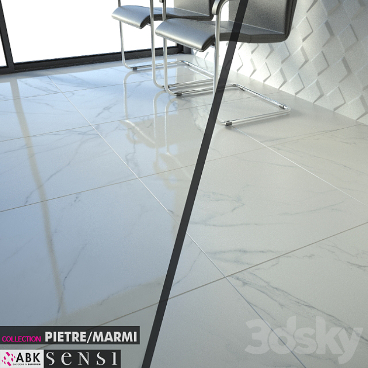 ABK COLLECTION PIETRE MARMI SENSI STATUARIO WHITE Set 01 3DS Max - thumbnail 2