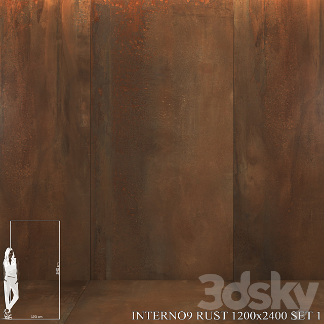 ABK Interno9 Rust 1200×2400 Set 1 3DS Max Model - thumbnail 1