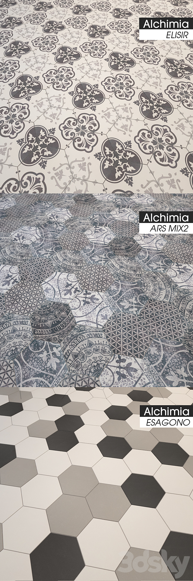 ALCHIMIA BY QUENTESSENZA CERAMICHE 3DS Max Model - thumbnail 2