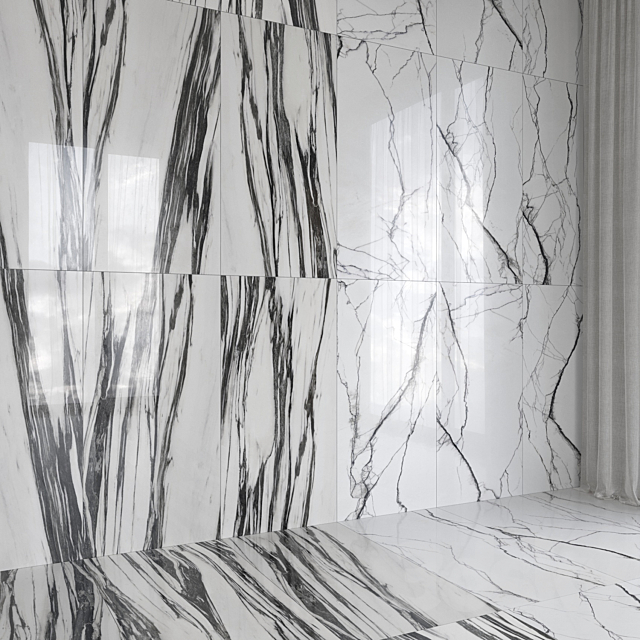 Architectural Design Floorgres B and W Marble miniset 3DS Max Model - thumbnail 4