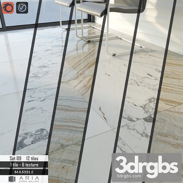 Aria stone gallery set 09 3dsmax Download - thumbnail 1