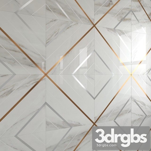 Bella lux calacatta tiles 3dsmax Download - thumbnail 1