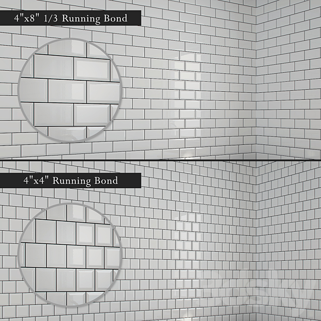 Beveled Subway Tiles [10 Patterns] 3DSMax File - thumbnail 2