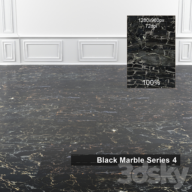 Black Marble Set 4 3DSMax File - thumbnail 1