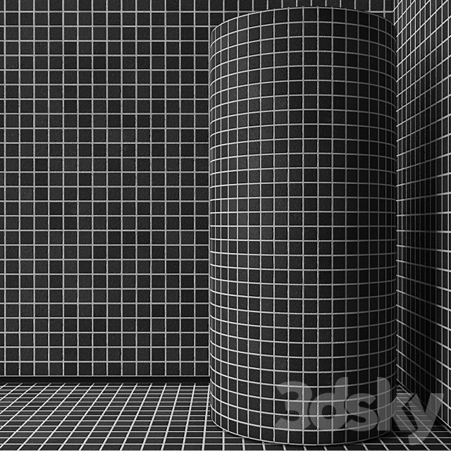 black mosaic 3DS Max Model - thumbnail 3