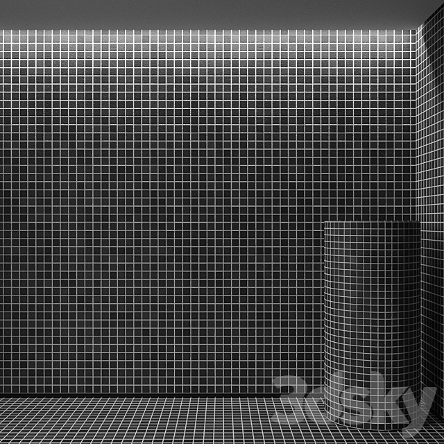 black mosaic 3DSMax File - thumbnail 2