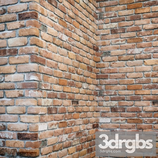 Brick wall with corners 3dsmax Download - thumbnail 1