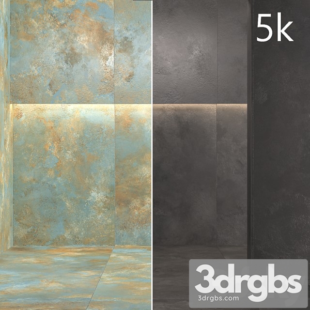 Ceramic Granite Laminam Ossido Verderame Nero 3000×1000 Mm 3dsmax Download - thumbnail 1