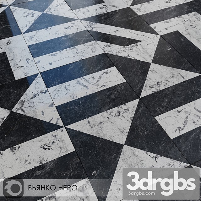 Ceramic Tile Kerama Hates Bianco Nero 3dsmax Download - thumbnail 1