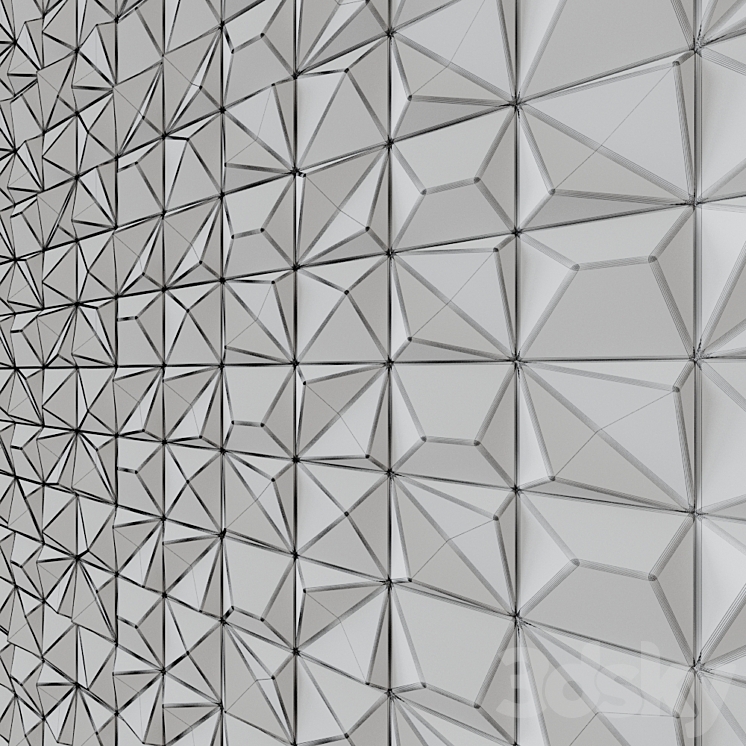 Ceramic tile Multishapes White Gloss 3DS Max - thumbnail 2