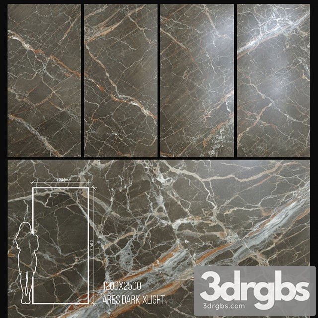 Ceramic tile urbatek xlight 1200×2500 ares dark 3dsmax Download - thumbnail 1