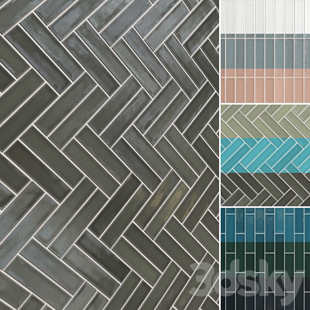 Ceramic Tiles Set 036 3ds Max - thumbnail 1