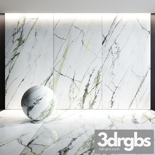 Ceramic Tiles Urbatek Porcelanosa Xlight Calacatta Green 3dsmax Download - thumbnail 1