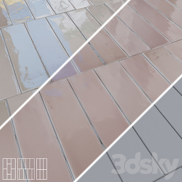 Ceramic wall tiles DNA ECLAT 3ds Max - thumbnail 2