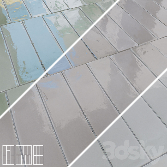 Ceramic wall tiles DNA ECLAT 3ds Max - thumbnail 3