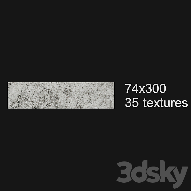 Cerrad Piatto gris tiles 3ds Max - thumbnail 2