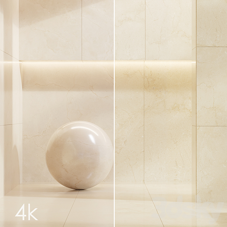 Cifre Ceramica Set 03 – Bundle – 2 types: Beige and Cream marble \/ 4k 3DS Max Model - thumbnail 1