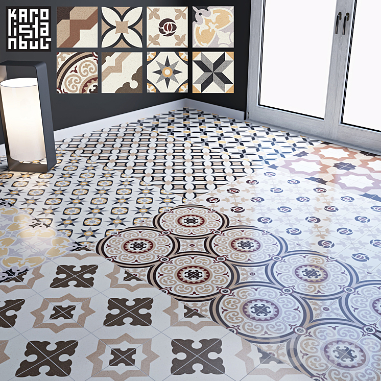 Decorative tile KARO 3DS Max Model - thumbnail 1