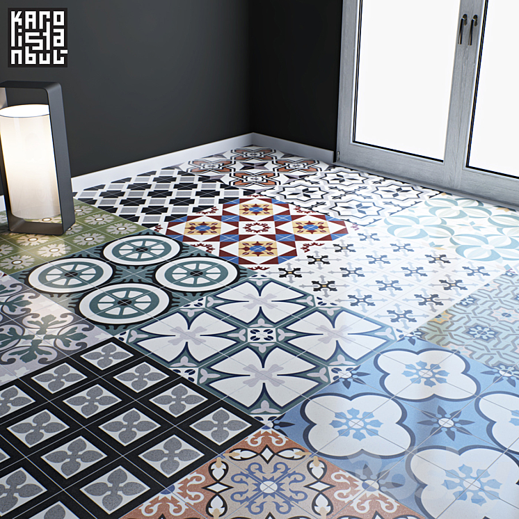 Decorative tile KARO 3DS Max Model - thumbnail 2