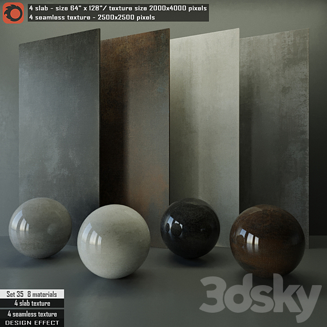 Design Effect slab & Seamless texture Set 35 3DSMax File - thumbnail 1