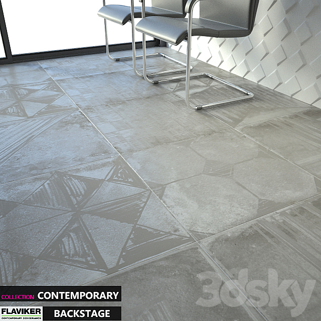 FLAVIKER COLLECTION CONTEMPORARY BACKSTAGE ASH Set 02 3DSMax File - thumbnail 2