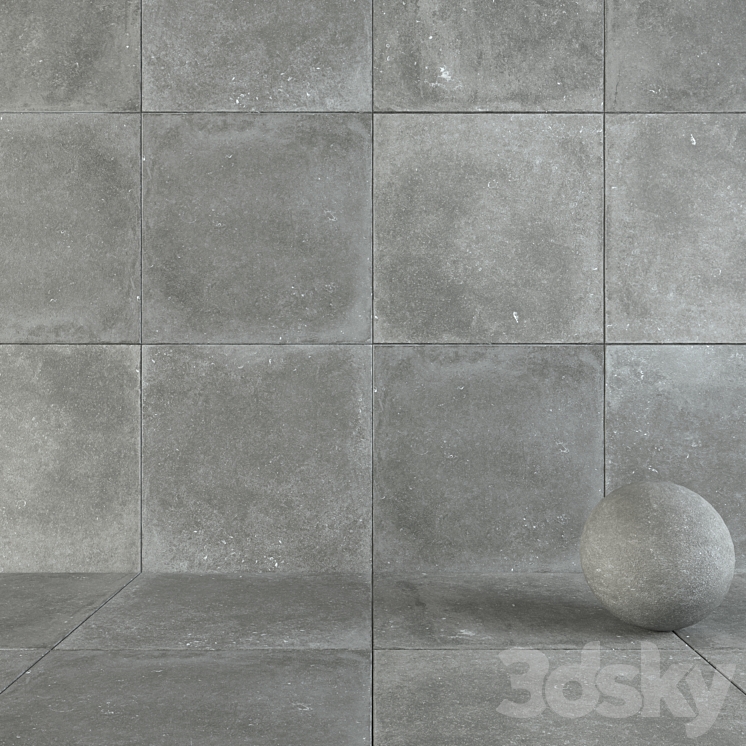 Flaviker Nordik Stone Gray 120×120 3DS Max Model - thumbnail 1