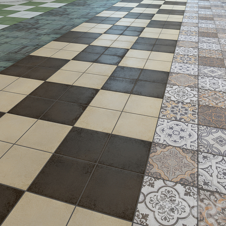 Floor tiles "BARBER" 3DS Max Model - thumbnail 3