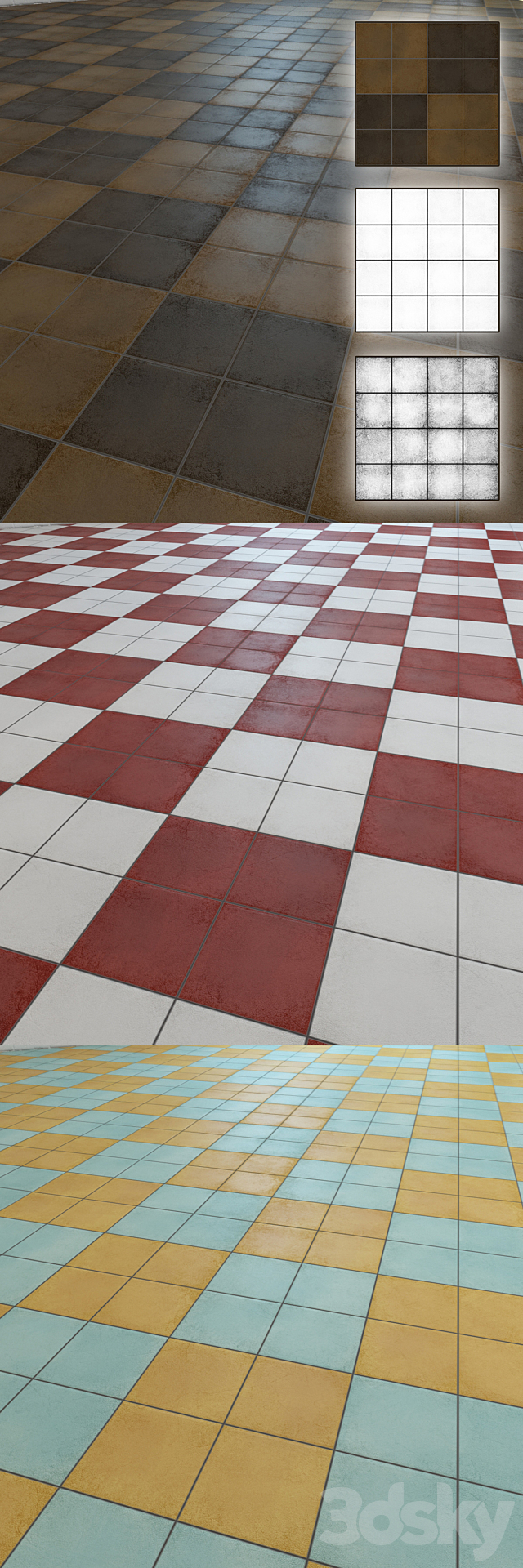 Floor tiles “BARBER” 3DSMax File - thumbnail 2