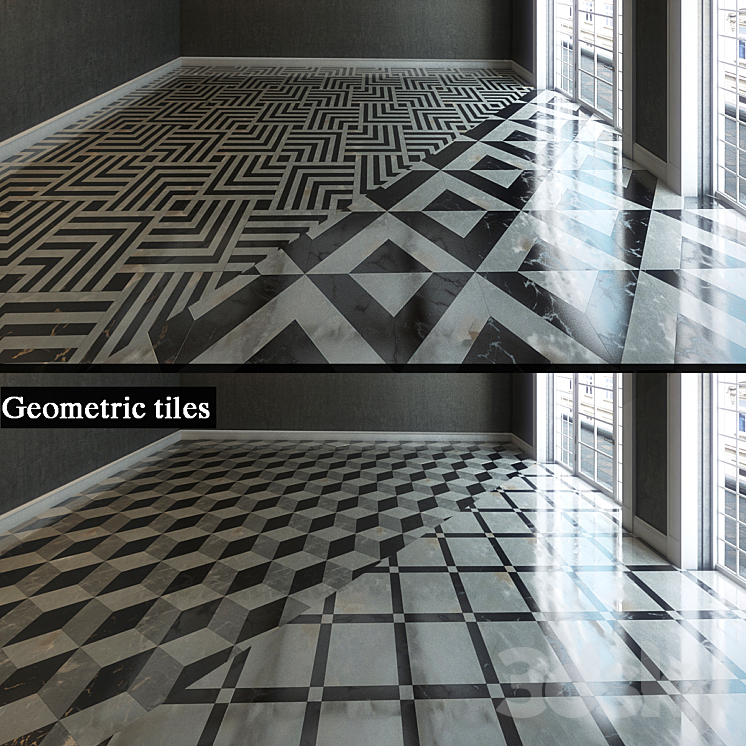 Geometric tile 3DS Max - thumbnail 1