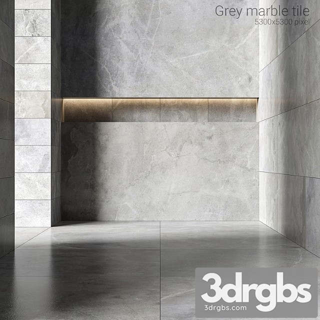 Gray marble tiles 2 3dsmax Download - thumbnail 1