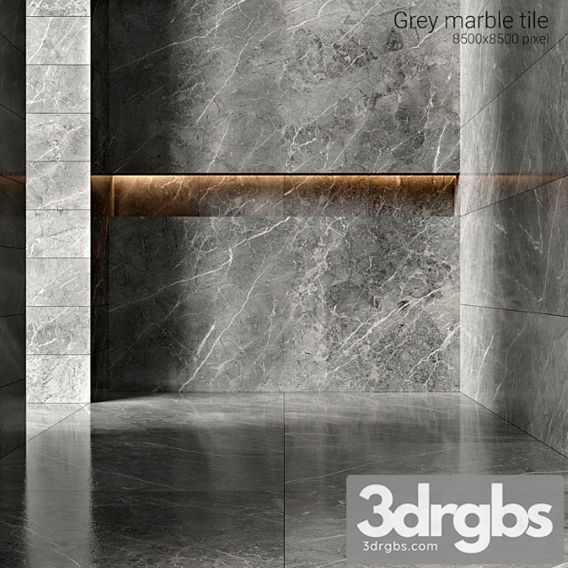 Gray Marble Tiles 3dsmax Download - thumbnail 1