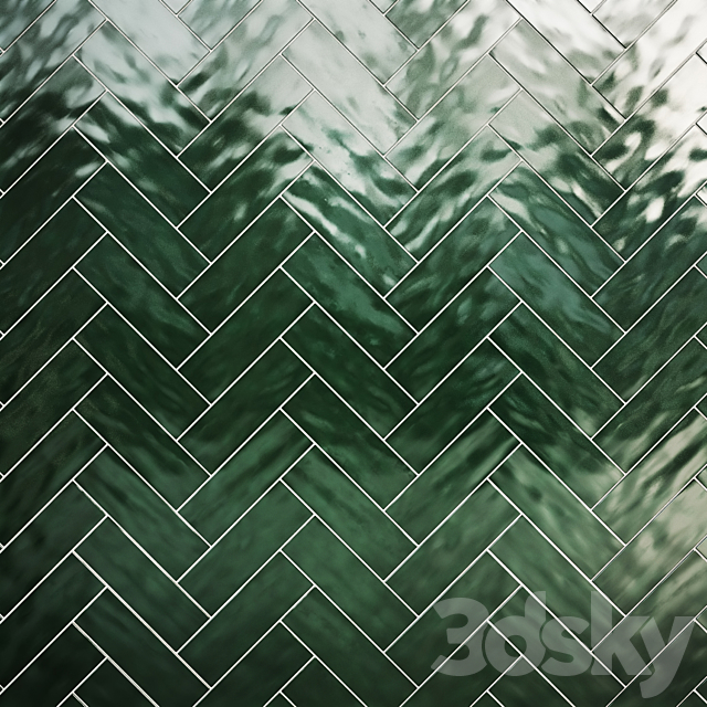 Green botle tiles 3DSMax File - thumbnail 1