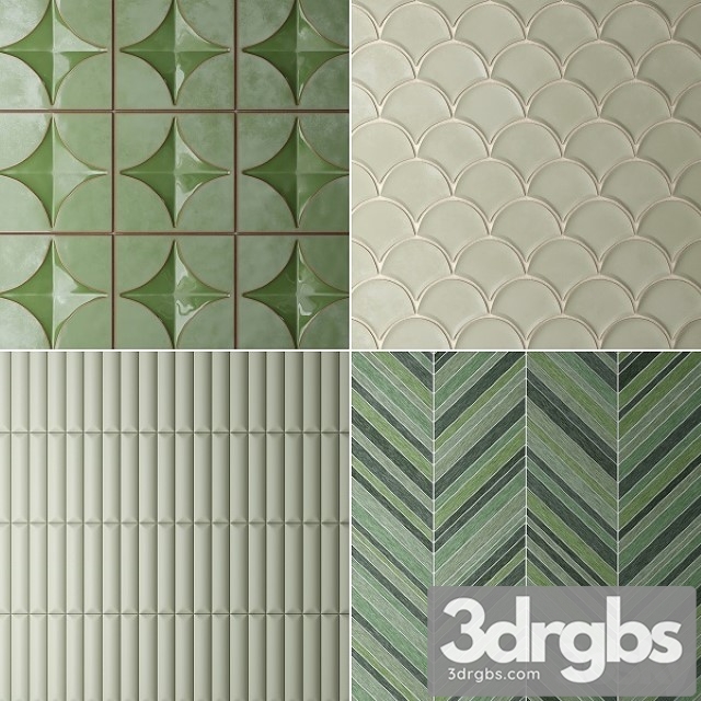 Green Tile 3dsmax Download - thumbnail 1