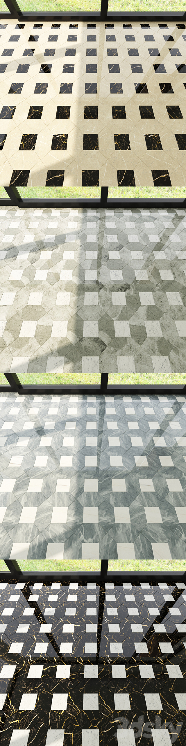 Italon charme extra floor mosaico poligon 3DS Max Model - thumbnail 2