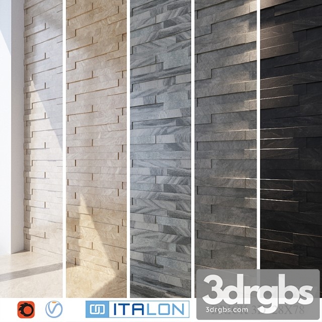 Italon climb brick 3d 28×78 3dsmax Download - thumbnail 1