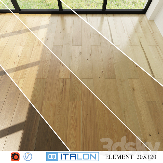 ITALON ELEMENT WOOD 20×120 3DSMax File - thumbnail 1