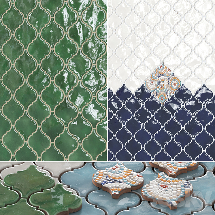 Kerama Marazzi Arabesques Majolica Tile 3DS Max Model - thumbnail 1