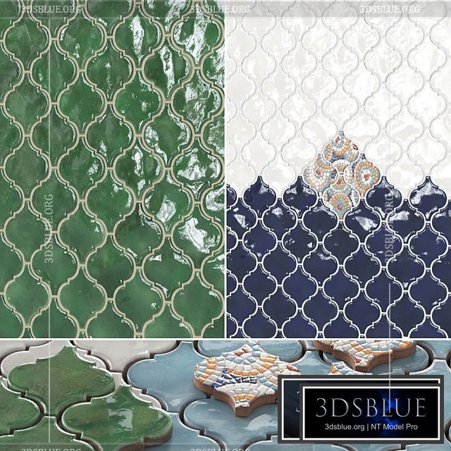 Kerama Marazzi Arabesques Majolica Tile 3DS Max - thumbnail 3