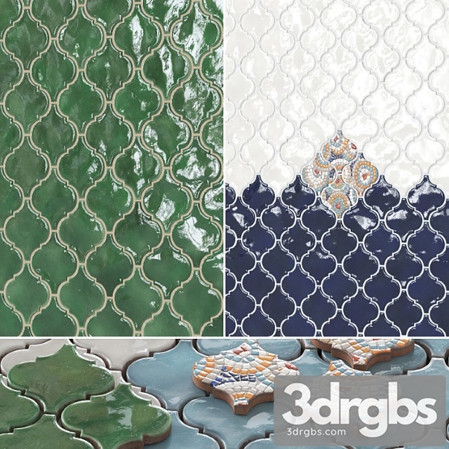 Kerama marazzi arabesques majolica tile 3dsmax Download - thumbnail 1