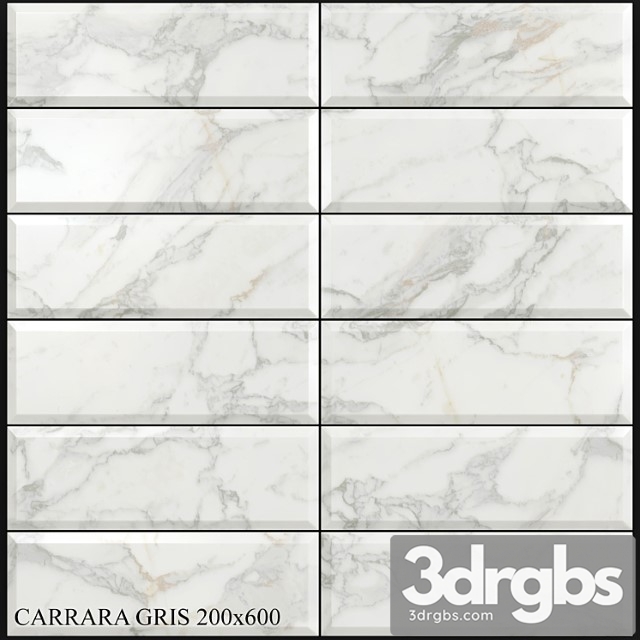 Keros carrara gris 200×600 3dsmax Download - thumbnail 1