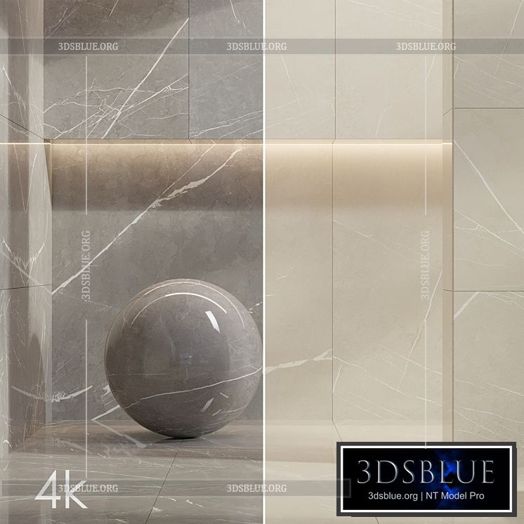 Marble Set 04 – Bundle – 2 Types of Pulpis: Gray and Beige \/ 4k 3DS Max - thumbnail 3