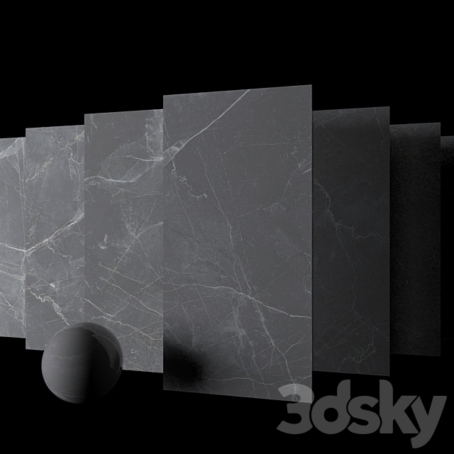 Marble set maison gray 3DS Max Model - thumbnail 2